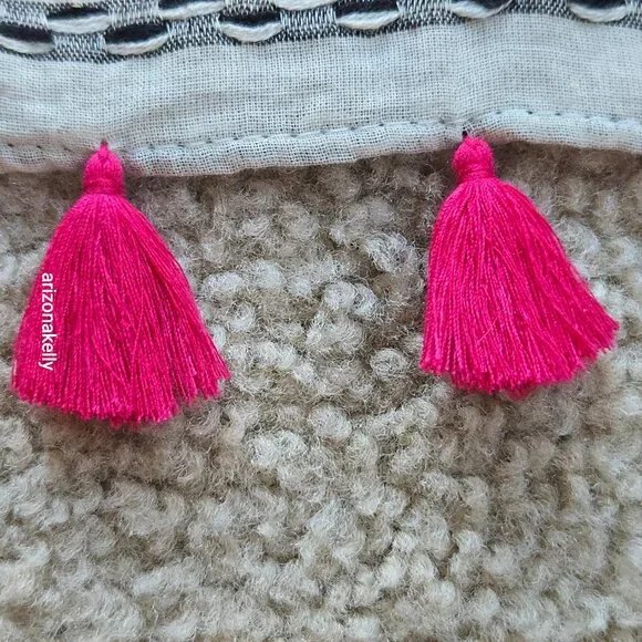 Anthropologie x Seen/Worn/Kept Cotton Cactus Scarf Embroidered - Picture 4 of 14